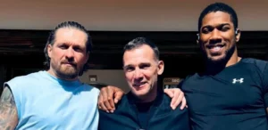 Подробнее о статье Зустріч легенд спорту: Усик, Джошуа та Шевченко